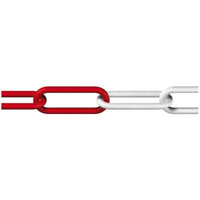 dörner + helmer 128959 Absperrkette Rot, Weiß Kunststoff 6 m