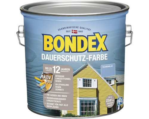 BONDEX Holzfarbe-Dauerschutzfarbe taubenblau 2,5 l