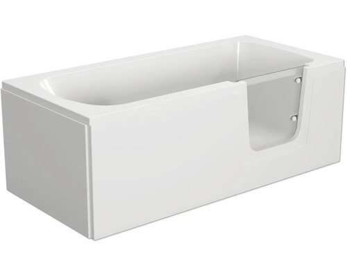 Badewanne mit Tür rechts SCHULTE Q1 80 x 180 cm alpinweiß glänzend mit Front- und 2 Seitenschürzen D80094R4