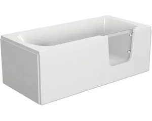 Badewanne mit Tür rechts SCHULTE Q1 80 x 180 cm alpinweiß glänzend mit Front- und 2 Seitenschürzen D80094R4