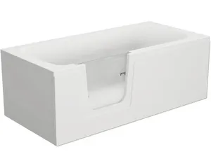 Badewanne mit Tür links SCHULTE Q1 75 x 170 cm alpinweiß glänzend mit Front- und 2 Seitenschürzen D80087L4
