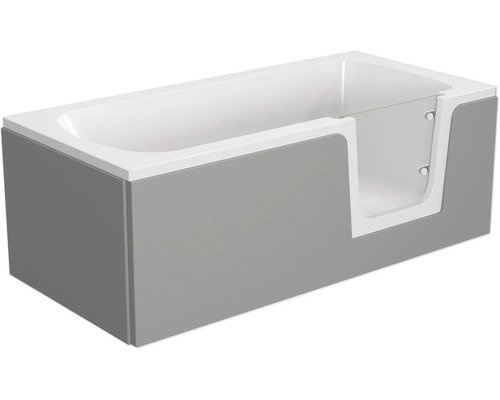 Badewanne mit Tür rechts SCHULTE Q1 75 x 160 cm alpinweiß glänzend mit befliesbarer Front- und Seitenverkleidung D80074R4