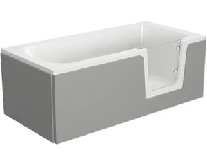 Badewanne mit Tür rechts SCHULTE Q1 75 x 160 cm alpinweiß glänzend mit befliesbarer Front- und Seitenverkleidung D80074R4