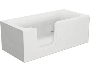 Badewanne mit Tür links SCHULTE Q1 75 x 160 cm alpinweiß glänzend mit Front- und 2 Seitenschürzen D80071L4