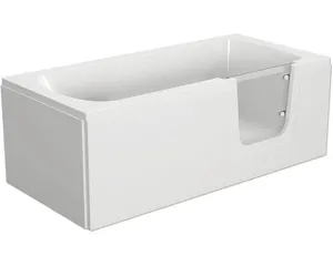 Badewanne mit Tür rechts SCHULTE Q1 75 x 160 cm alpinweiß glänzend mit Front- und 2 Seitenschürzen D80073R4