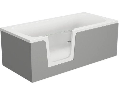 Badewanne mit Tür links SCHULTE Q1 75 x 170 cm alpinweiß glänzend mit befliesbarer Front- und Seitenverkleidung D80081L4