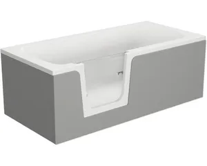 Badewanne mit Tür links SCHULTE Q1 75 x 170 cm alpinweiß glänzend mit befliesbarer Front- und Seitenverkleidung D80081L4