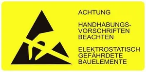 BJZ ESD-Logo 1500 St. Gelb (L x B) 74 mm x 37 mm selbstklebend