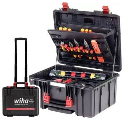Wiha XL 2 Trolley 45795 Elektriker, Handwerker, Lehrlinge, Profi, VDE Werkzeugkoffer bestückt 60teilig