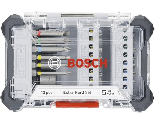 Bosch Professional Schrauberbit Set Pick & Click Extra Hard 43-tlg