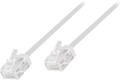 LogiLink CQ3041U RJ45 Netzwerkkabel, Patchkabel CAT 6a U/UTP 1.50 m Weiß extrem dünn, hochflexibel, Flammwidrig, Halogen