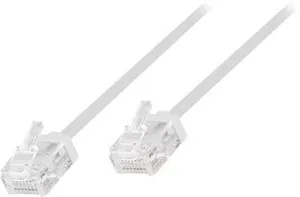 LogiLink CQ3031U RJ45 Netzwerkkabel, Patchkabel CAT 6a U/UTP 1.00 m Weiß extrem dünn, hochflexibel, Flammwidrig, Halogen