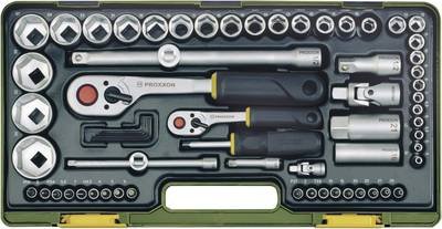 Proxxon Industrial Steckschlüsselsatz metrisch 1/4" (6.3 mm), 1/2" (12.5 mm) 65teilig 23286