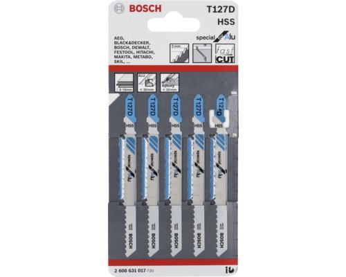 Bosch Stichsägeblätter T 127 D Special for Alu 5-er Pack
