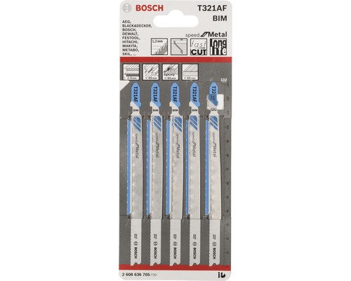 Bosch Stichsägeblatt T 321 AF Speed für Metall 5-tlg
