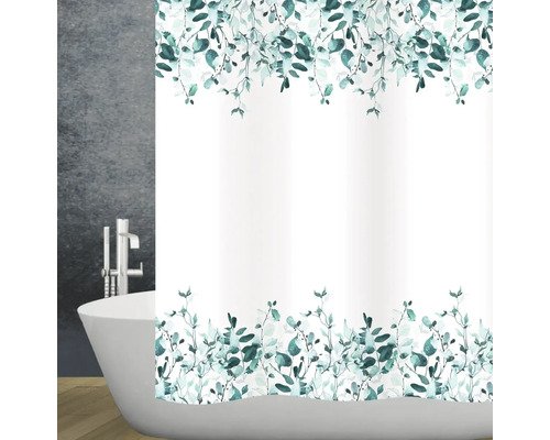 Duschvorhang DIAQUA Liana Textil 180 x 180 cm weiss