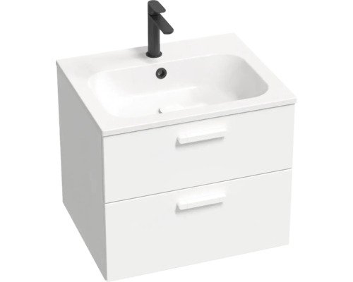 Waschbeckenunterschrank RAVAK Chrome II BxHxT 60x50x49 cm Frontfarbe weiss Griffleiste weiss