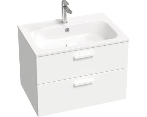 Waschbeckenunterschrank RAVAK Chrome II BxHxT 70x50x49 cm Frontfarbe weiss Griffleiste weiss