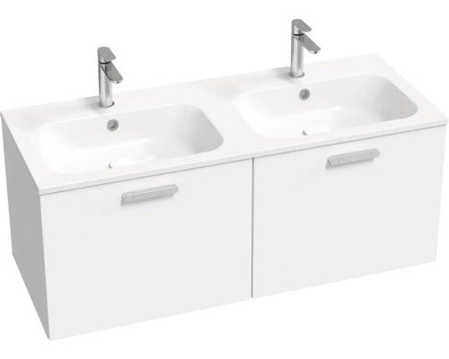 Waschbeckenunterschrank RAVAK Chrome II BxHxT 120x47x49 cm Frontfarbe weiss Griffleiste chrom