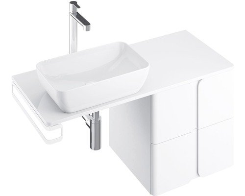 RAVAK Waschtischplatte Balance 120 cm x 46,5 x 1,6 cm cm weiss