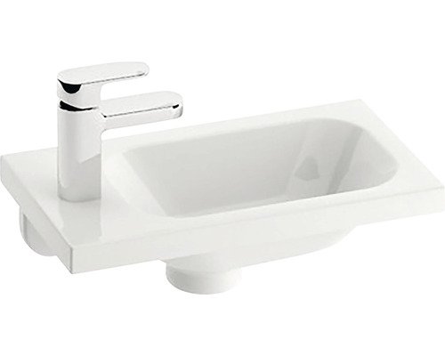 Handwaschbecken RAVAK Chrome 400 L 40x22 cm weiss XJGL1100000