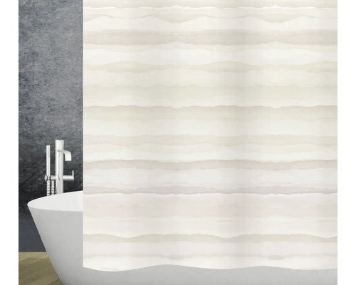 Duschvorhang DIAQUA Dune Textil 120 x 200 cm beige