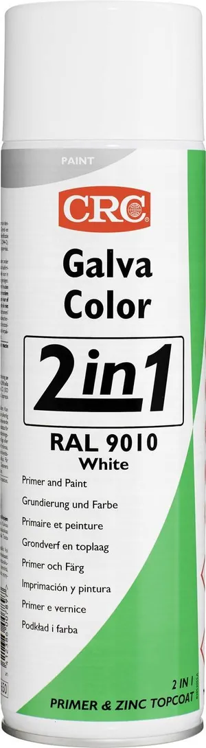 CRC 20587-AA GALVACOLOR Korrosionsschutz-Lack mit Zweifach-Wirkung Reinweiß RAL 9010 500 St.