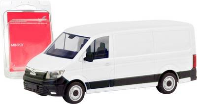 Herpa 013857 H0 LKW Modell MAN TGE Kasten Flachdach, weiß
