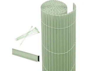 Sichtschutzmatte Set videx Rügen inkl. Zubehör 300 x 90 cm grün