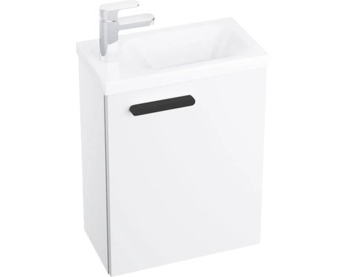 Waschbeckenunterschrank RAVAK Chrome II BxHxT 40x47x22 cm Frontfarbe weiss Griffleiste schwarz