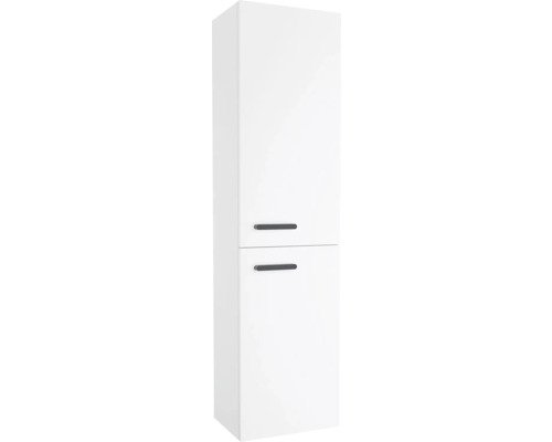 Hochschrank RAVAK Chrome II BxHxT 39x150x29 cm Frontfarbe weiss Griffleiste schwarz