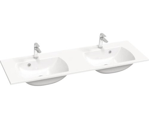 Doppelwaschbecken RAVAK Classic II 130x15.5 cm weiss XJX01113001