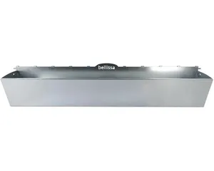 Blumenkasten Bellissa Haas Origami Metall 104 cm x 17 cm x 25 cm silber