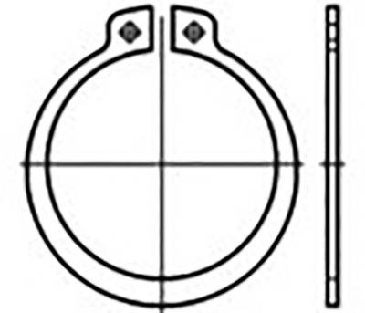TOOLCRAFT TO-6854973 Sicherungsringe DIN 471 Federstahl 200 St.