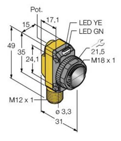 Turck Reflexions-Lichttaster QS18VP6DQ8 3066460 1 St.