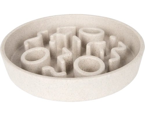 Hund Katze Futternapf District 70 Bamboo Cat Slow Feeder Ø 13,5 cm Merengue Antischling-Napf aus Bambus