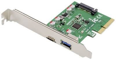 Digitus DS-30225 2 Port USB 3.1 Gen 2 Controllerkarte USB-A, USB-C® PCIe