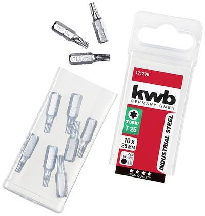 kwb 121296 TX-Bit T 25 Stahl C 6.3 10 St.