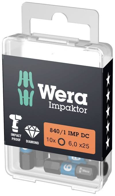Wera 05057606001 Vielzahn-Bit 6 F 6.3 10 St.