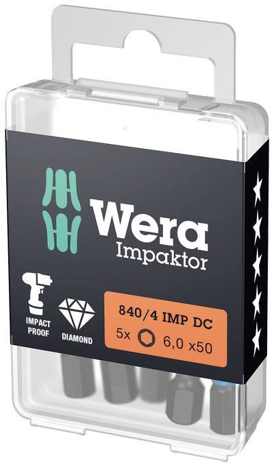 Wera 05057646001 Vielzahn-Bit 6 D 6.3 5 St.