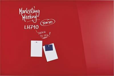 magnetoplan Glas-Magnetboard (B x H) 1500 mm x 1000 mm Rot 13408006
