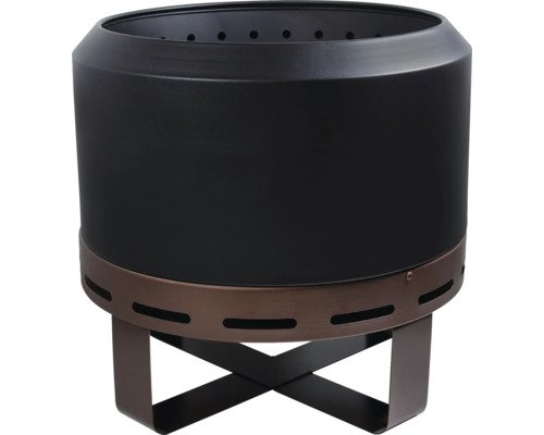 Raucharme Feuerschale 60 cm Metall schwarz bronze