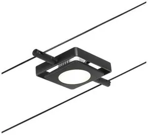 Paulmann Niedervolt-Seilsystem-Leuchte 4.5 W LED Schwarz (matt), Chrom