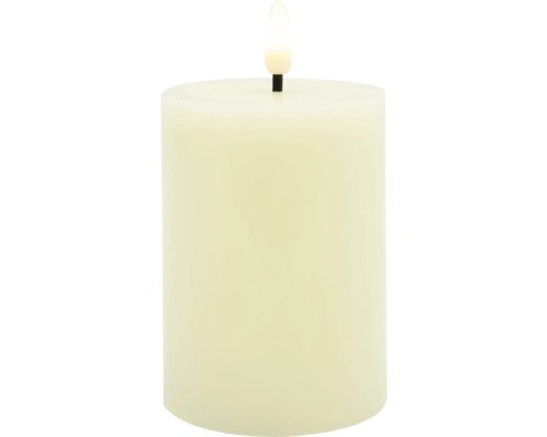 LED Kerze Lafiora Smooth Ø 7,5 cm H 12,5 cm crème Timer 6 h
