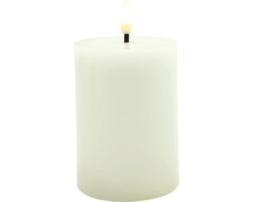 LED Kerze Lafiora Smooth Ø 7,5 cm H 12,5 cm weiss Timer 6 h