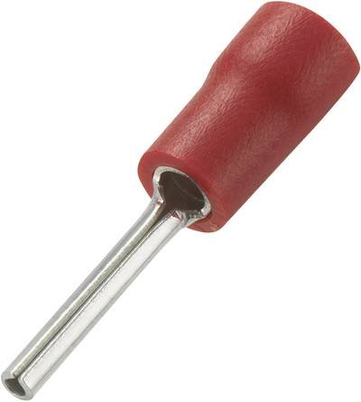 TRU COMPONENTS 739205 Stiftkabelschuh 0.50 mm² 1.50 mm² Teilisoliert Rot 100 St.
