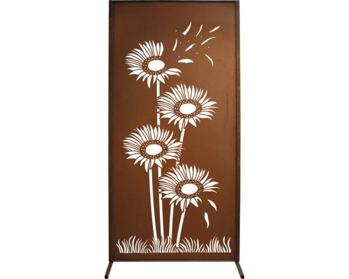 Sichtschutzwand Windhauch 100 x 200 cm rost