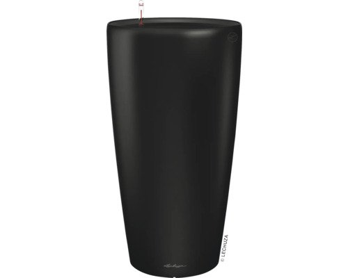 Pflanzvase Lechuza Rondo Premium Kunststoff matt Ø 40 cm H 75 cm schwarz inkl. Erdbewässerungsystem
