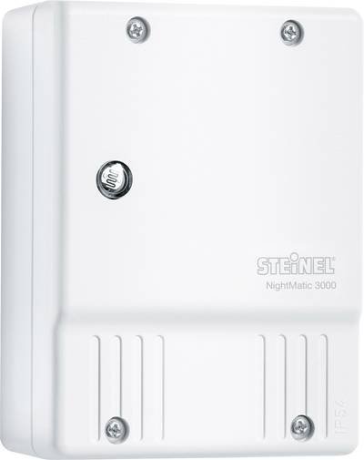 Steinel Dämmerungssensor Nightmatic 3000 Weiß, Dämmerungsschalter mit Nachtsparmodus, 1000 W Schaltlast