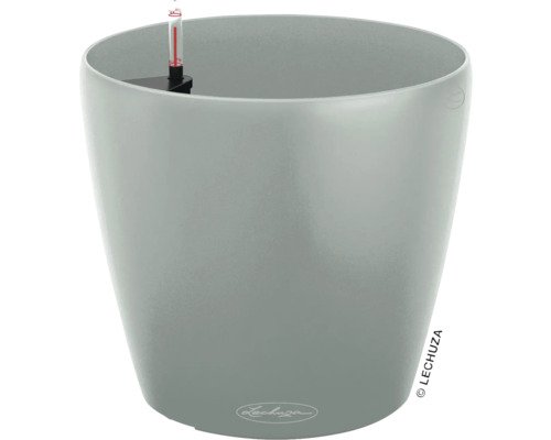 Blumentopf Lechuza Classico Color Eco Ø 22 cm H 20,5 cm hellgrau inkl. Erdbewässerungssystem